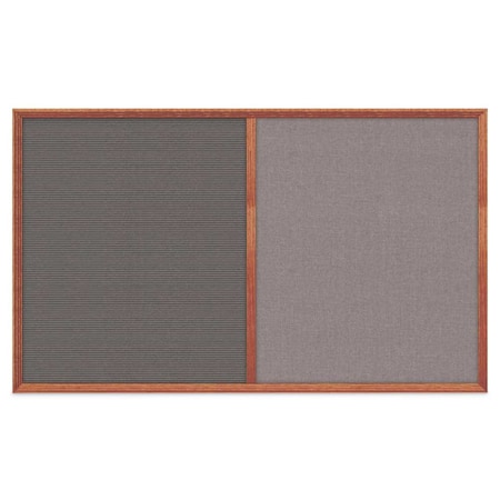 United Visual Products Slim Style Indoor Enclosed Corkboard, 24 UV502SC-WHITE-CINNABA